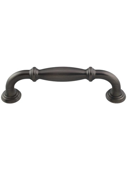 Tiffany Cabinet Pull - 3 3/4 inch Center-to-Center in Brushed Pewter.